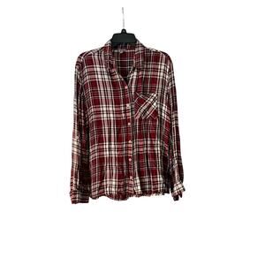 Charlotte Russe Womens Plaid Shirt XL